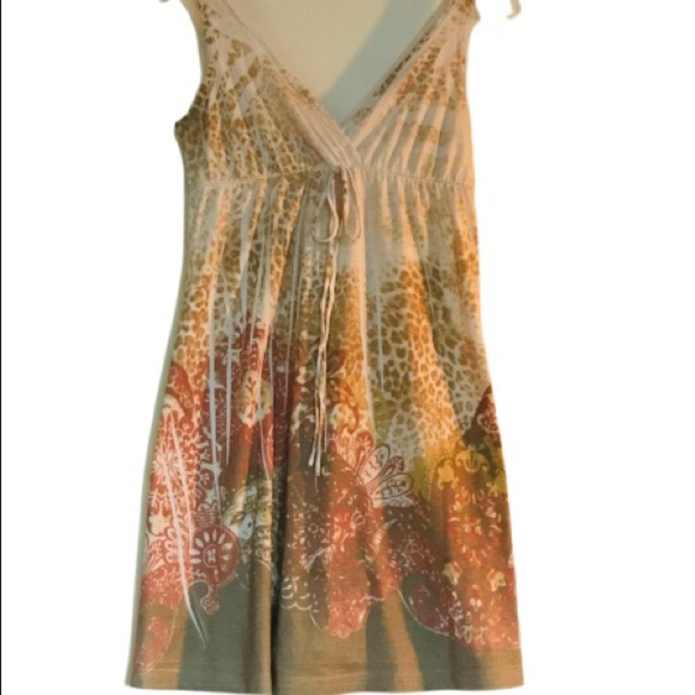 BELLEZZA SLEEVELESS V NECK ANIMAL PRINT SUNDRESS - Picture 2 of 8